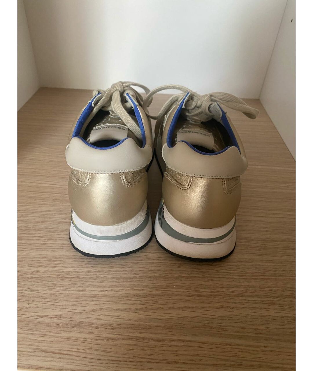 PREMIATA Золотые кожаные кроссовки, фото 3