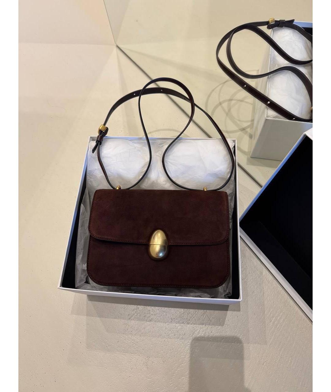 NEOUS Коричневая замшевая сумка через плечо, фото 7