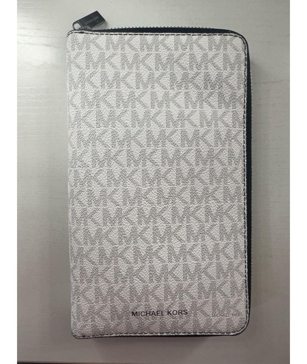MICHAEL KORS Белый кошелек из искусственной кожи, фото 6