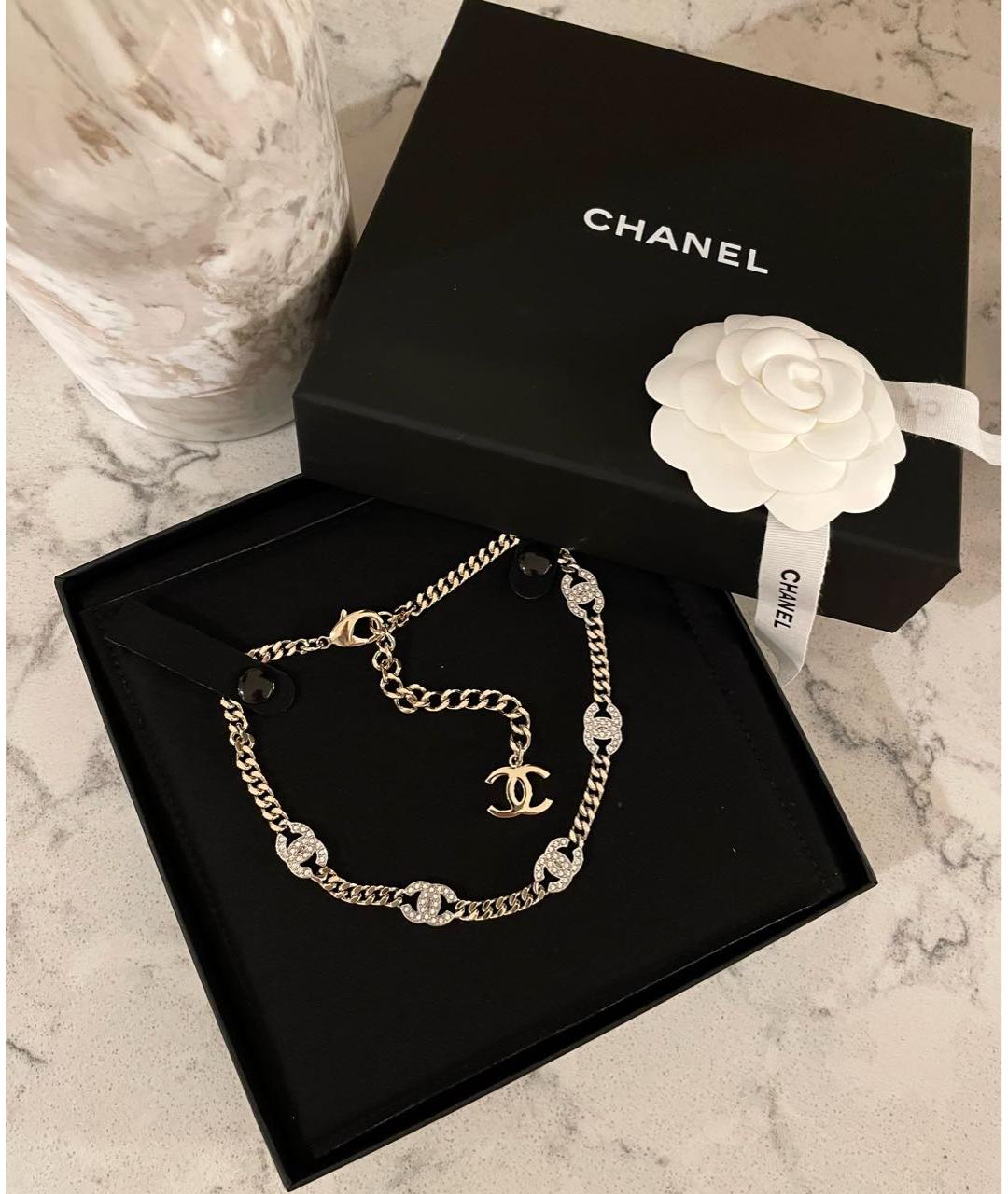 CHANEL Золотое латунное колье, фото 4