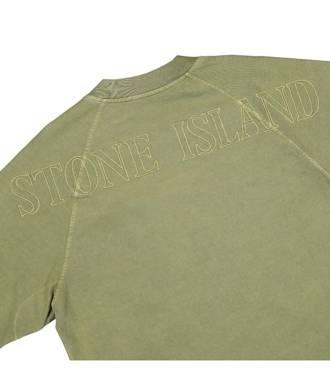 STONE ISLAND Хаки хлопковый джемпер / свитер, фото 3