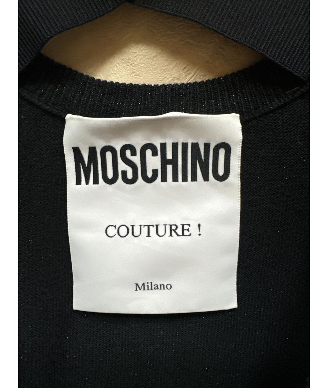 MOSCHINO Черный хлопковый джемпер / свитер, фото 4