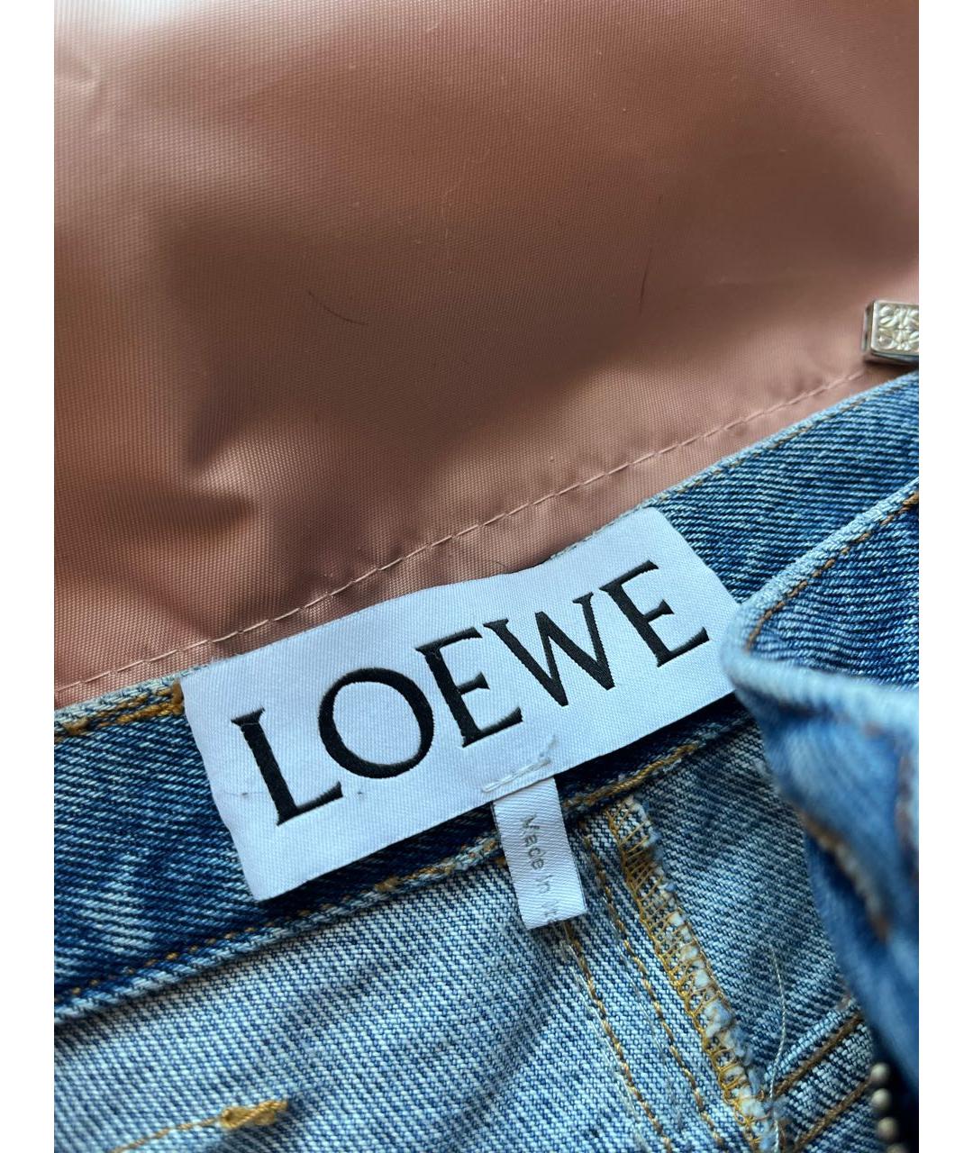 LOEWE Синие хлопковые джинсы клеш, фото 3