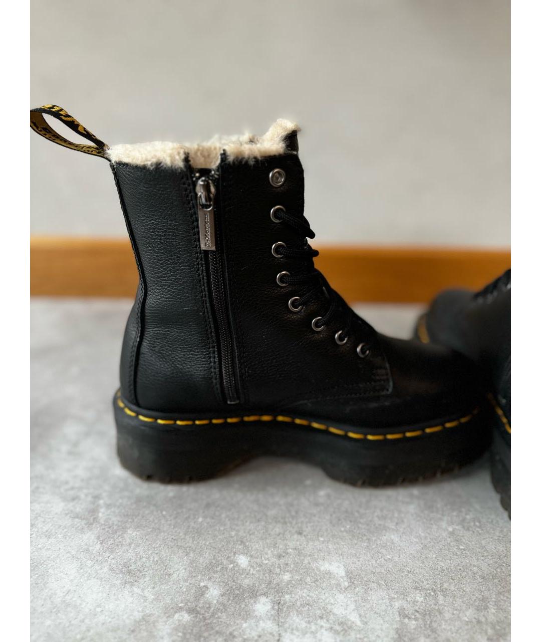 DR. MARTENS Черные кожаные ботинки, фото 6