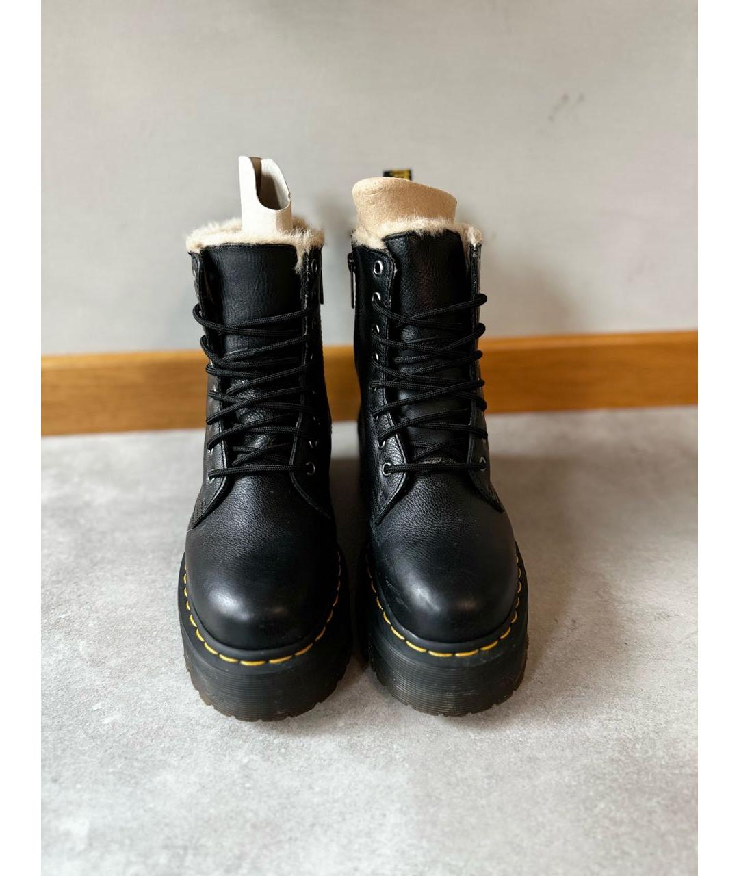 DR. MARTENS Черные кожаные ботинки, фото 2