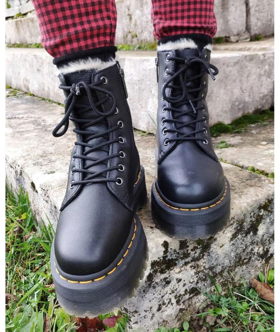 DR. MARTENS Черные кожаные ботинки, фото 8