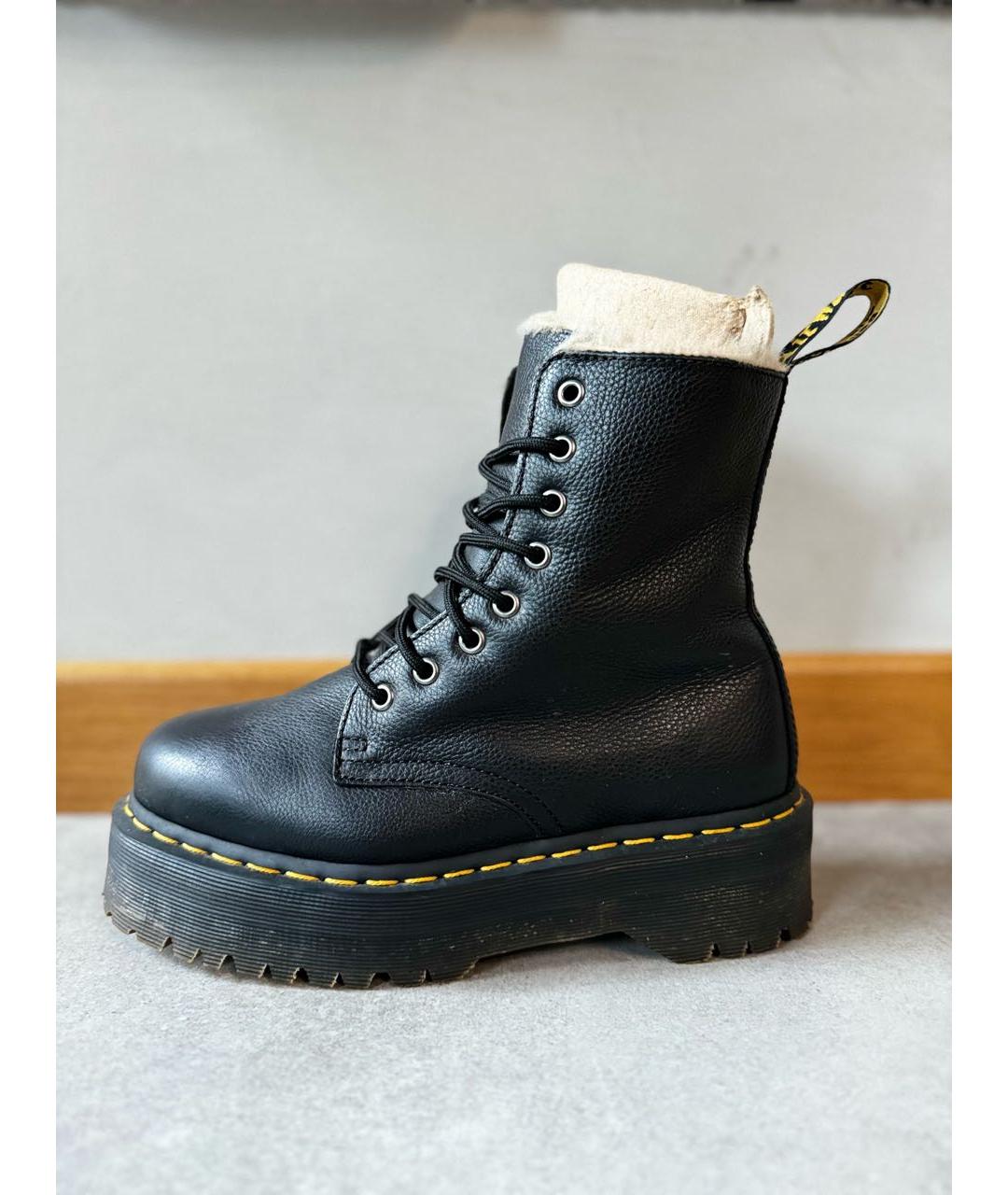 DR. MARTENS Черные кожаные ботинки, фото 9