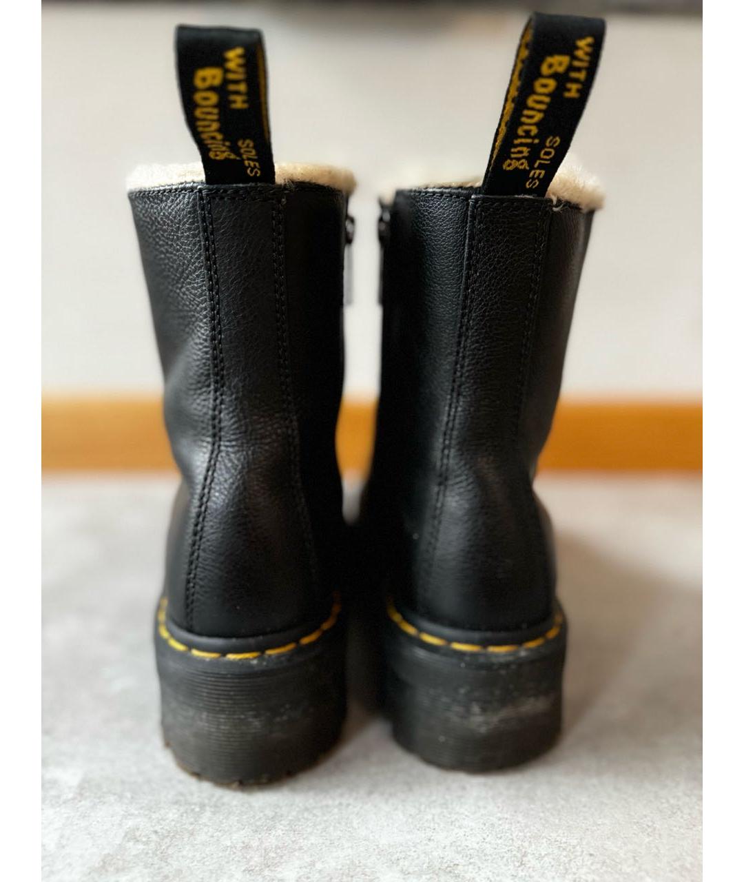 DR. MARTENS Черные кожаные ботинки, фото 4