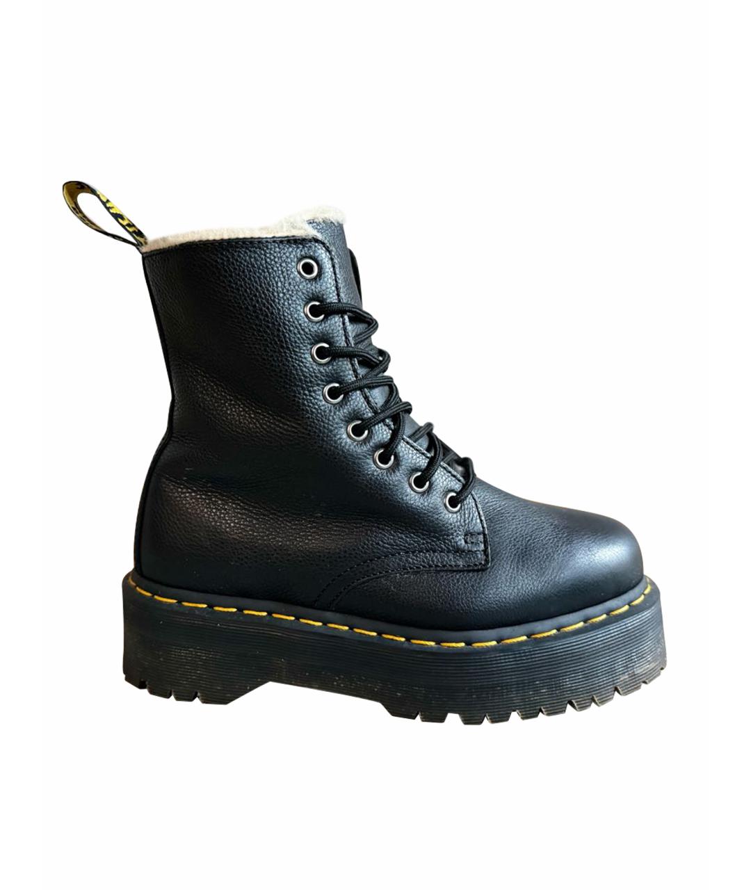 DR. MARTENS Черные кожаные ботинки, фото 1