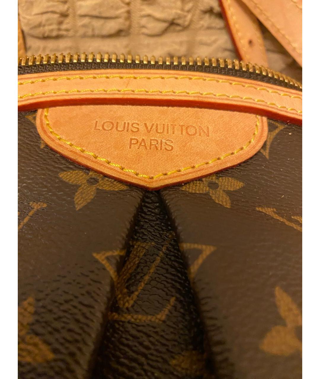 LOUIS VUITTON Коричневая сумка тоут из искусственной кожи, фото 6