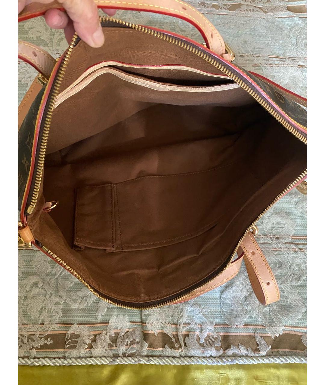 LOUIS VUITTON Коричневая сумка тоут из искусственной кожи, фото 4