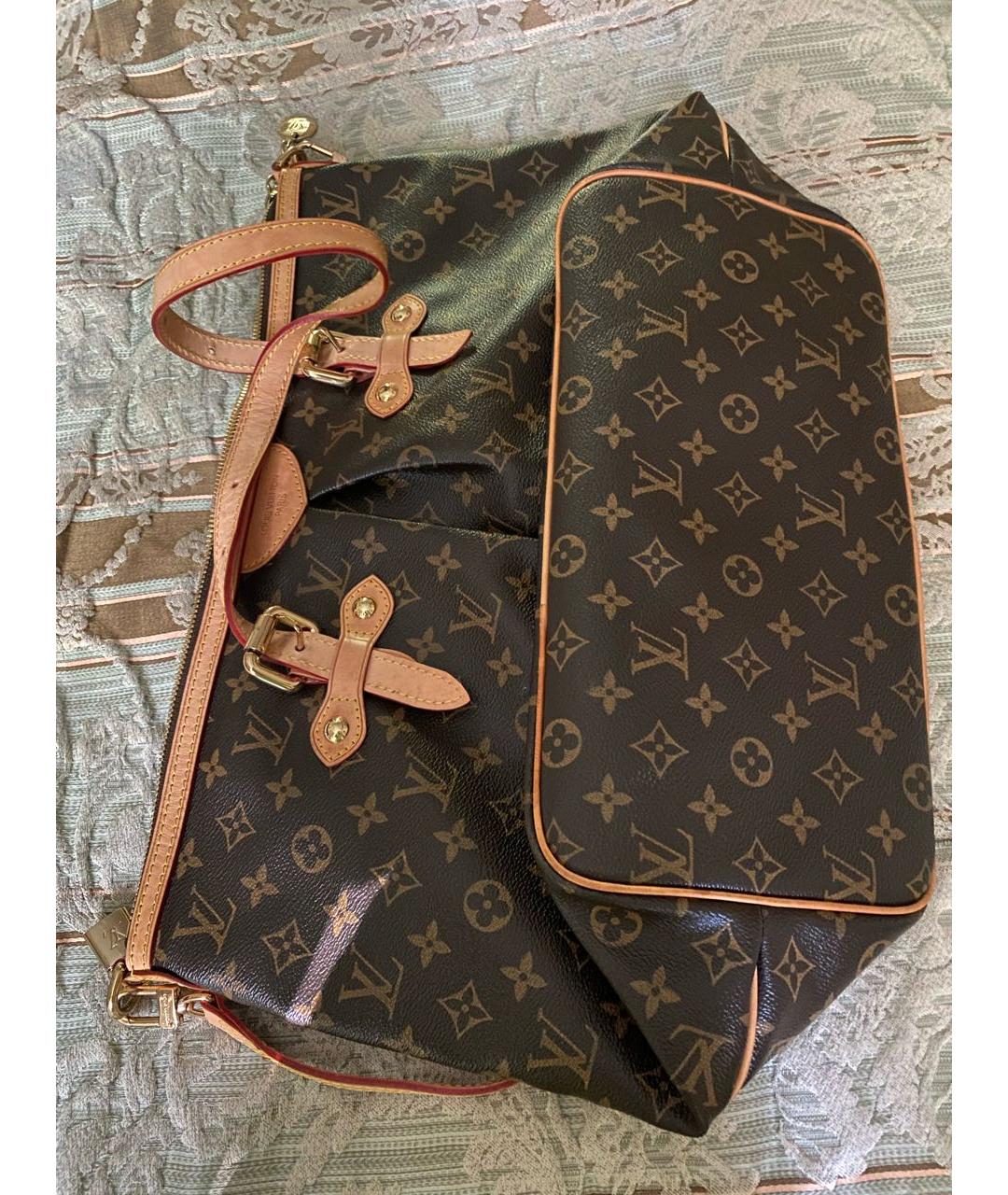 LOUIS VUITTON Коричневая сумка тоут из искусственной кожи, фото 2