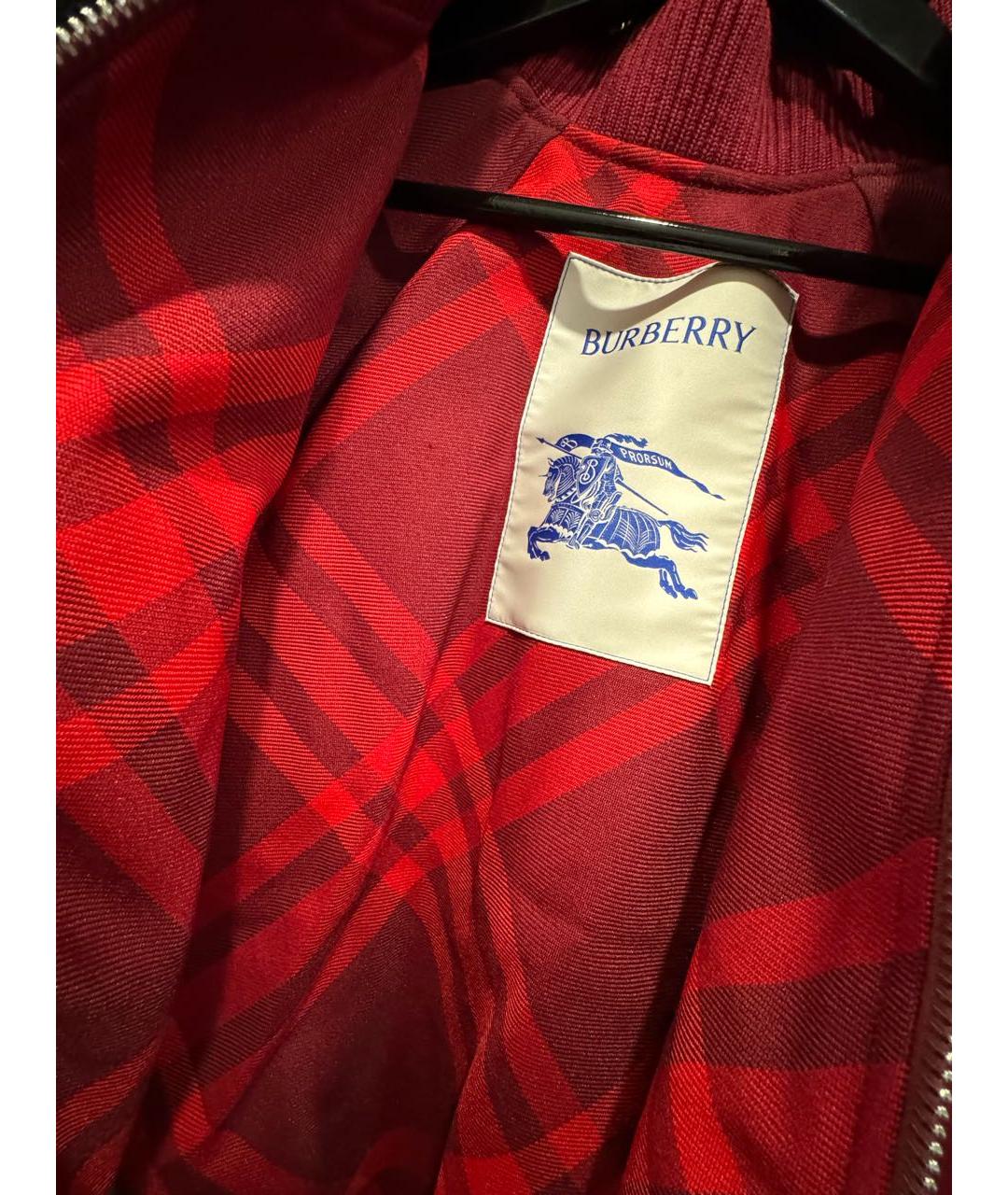 BURBERRY Бордовая шерстяная куртка, фото 8