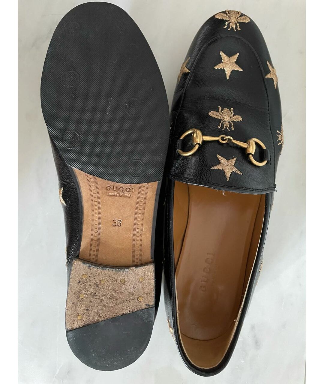 GUCCI Черные кожаные лоферы, фото 4