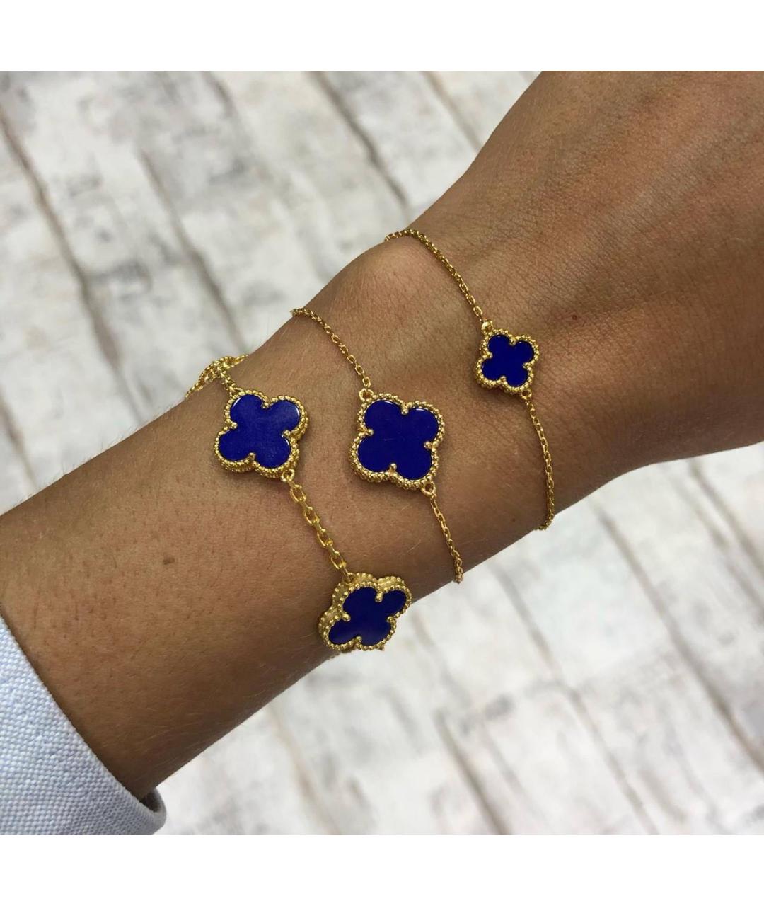 VAN CLEEF & ARPELS Синий браслет из желтого золота, фото 5