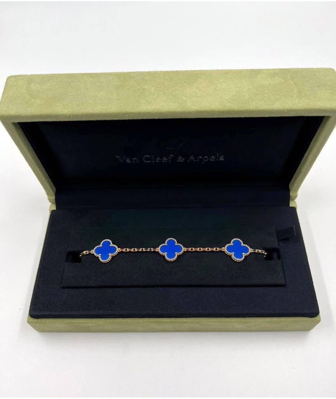 VAN CLEEF & ARPELS Синий браслет из желтого золота, фото 6