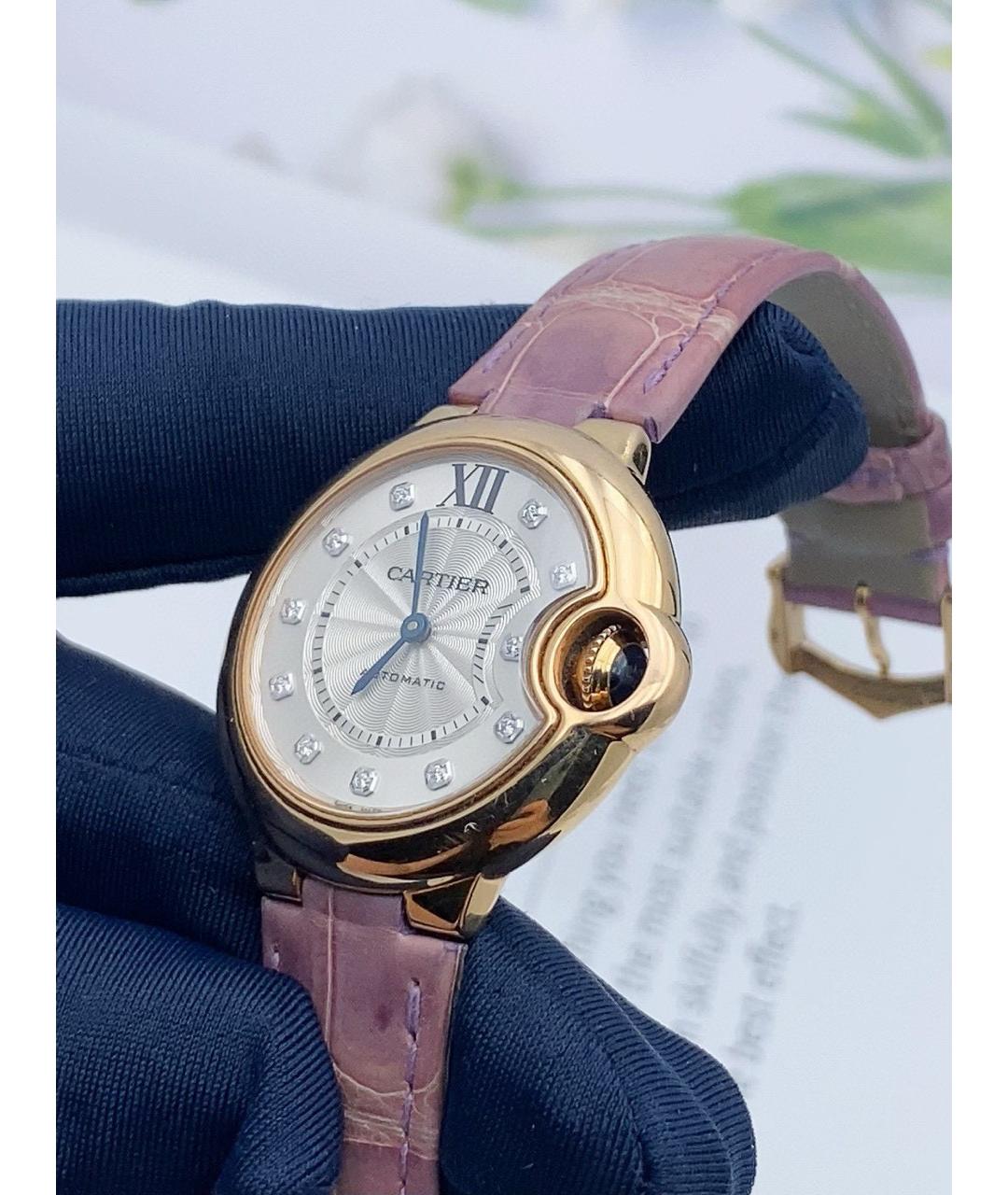 CARTIER Белые часы из розового золота, фото 6