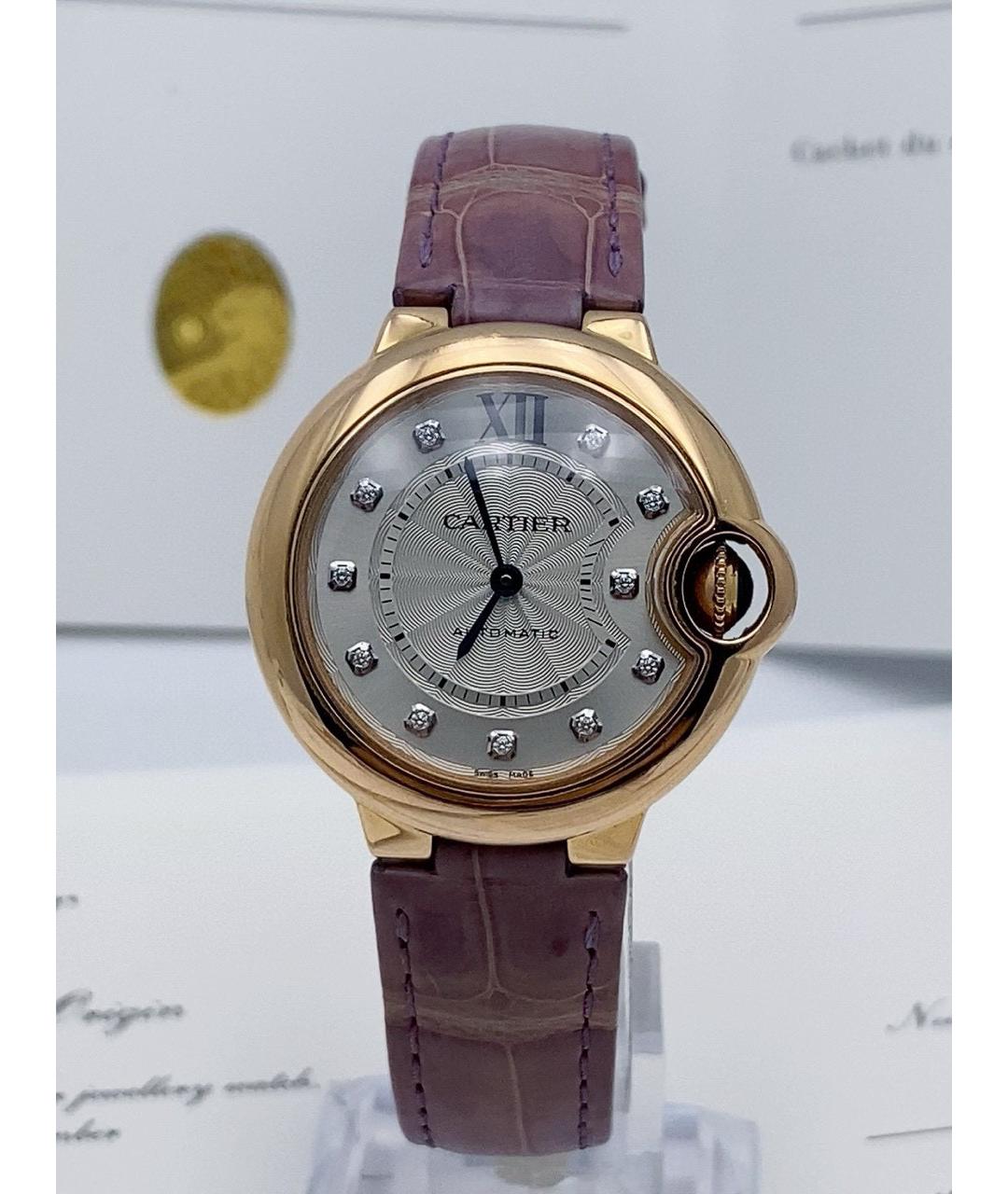 CARTIER Белые часы из розового золота, фото 8
