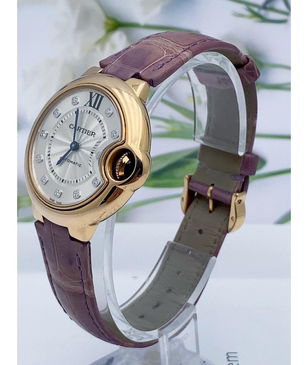 CARTIER Белые часы из розового золота, фото 4