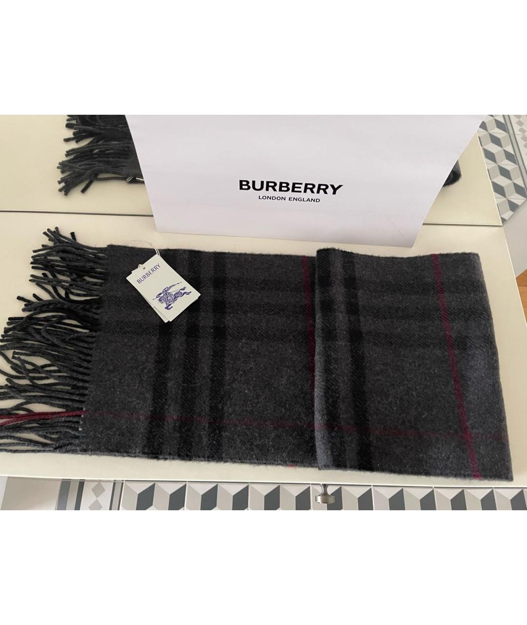 BURBERRY Мульти шерстяной шарф, фото 4