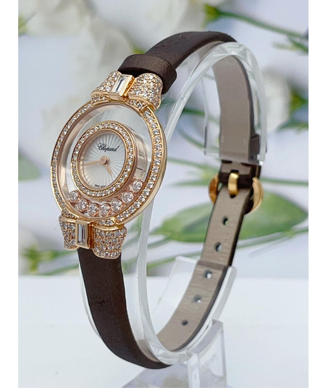CHOPARD Коричневые часы из розового золота, фото 4