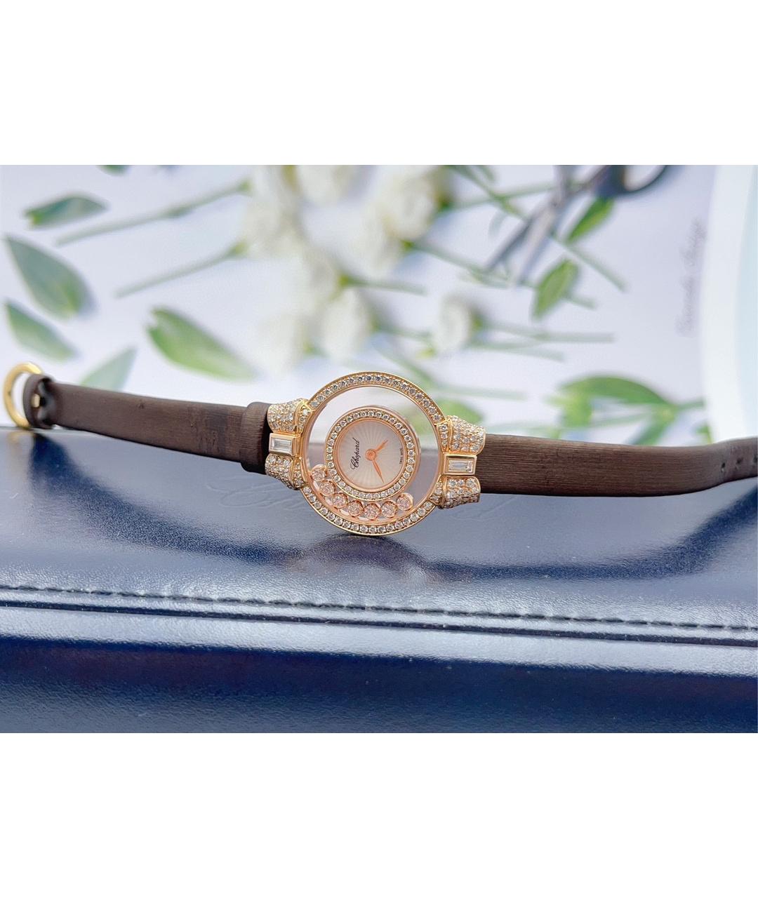CHOPARD Коричневые часы из розового золота, фото 3