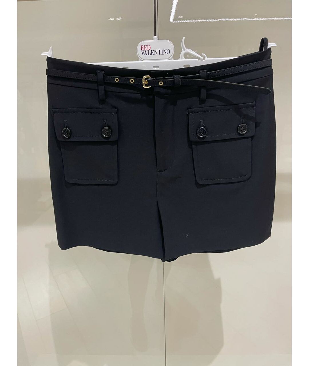 RED VALENTINO Черные вискозные шорты, фото 5