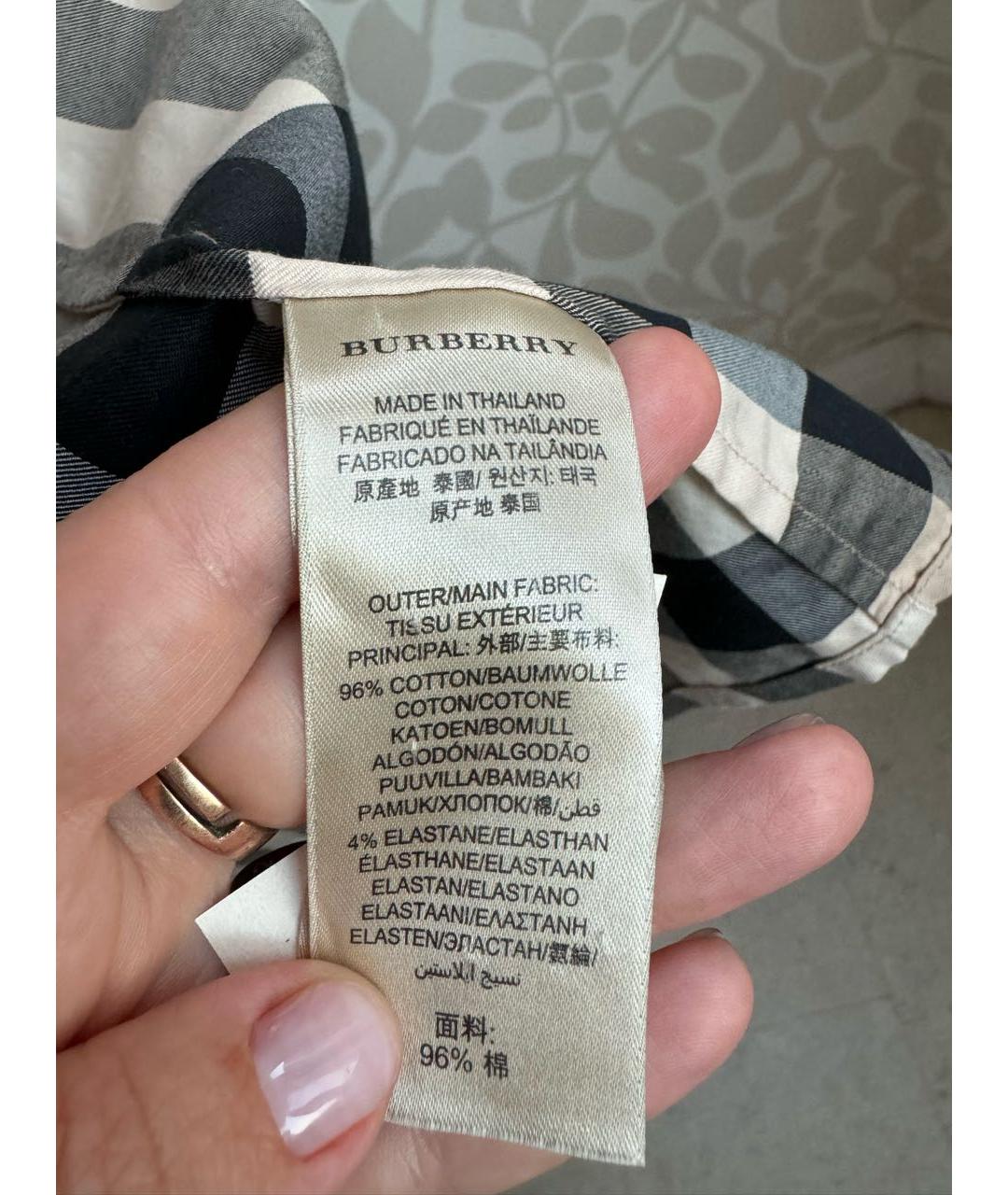 BURBERRY Мульти хлопковая рубашка, фото 4