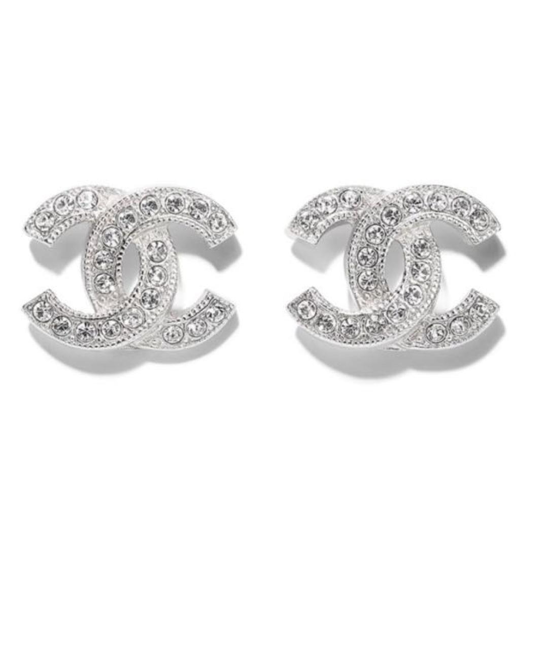 CHANEL Серебряные металлические серьги, фото 6