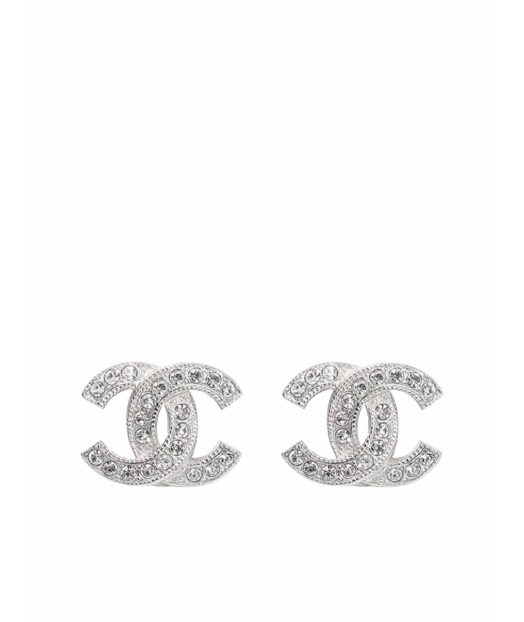 CHANEL Серебряные металлические серьги, фото 1