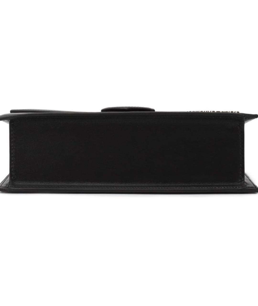 JACQUEMUS Черная кожаная сумка с короткими ручками, фото 5