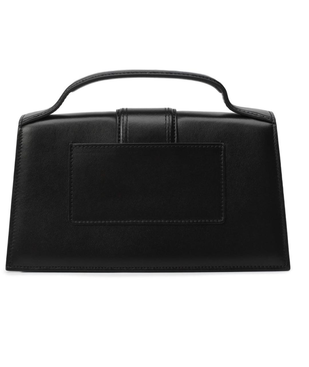 JACQUEMUS Черная кожаная сумка с короткими ручками, фото 3