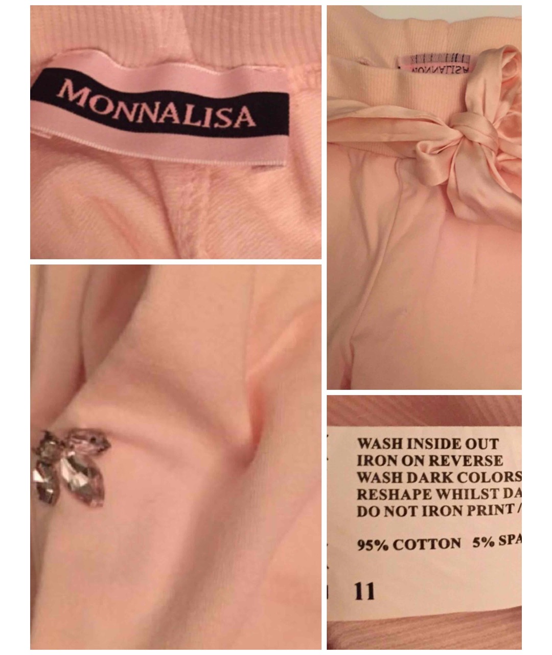 MONNALISA Розовые хлопковые брюки и шорты, фото 3