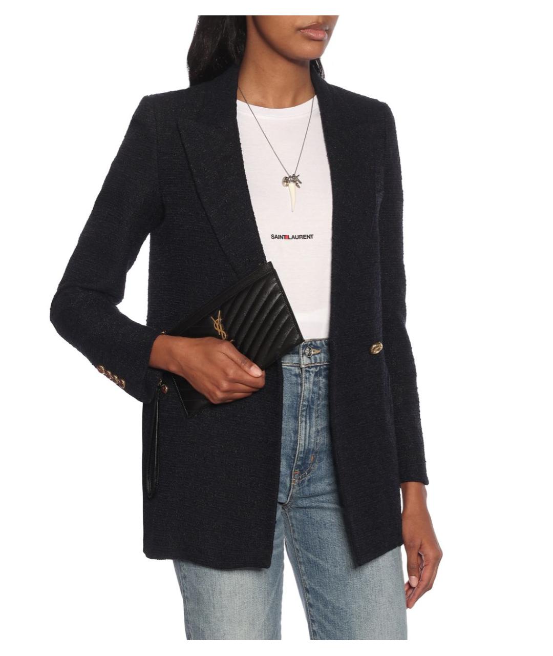 SAINT LAURENT Черная сумка с короткими ручками, фото 6