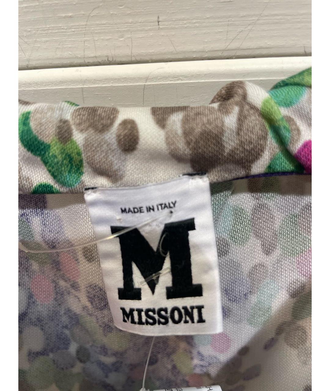 M MISSONI Белое вискозное коктейльное платье, фото 3