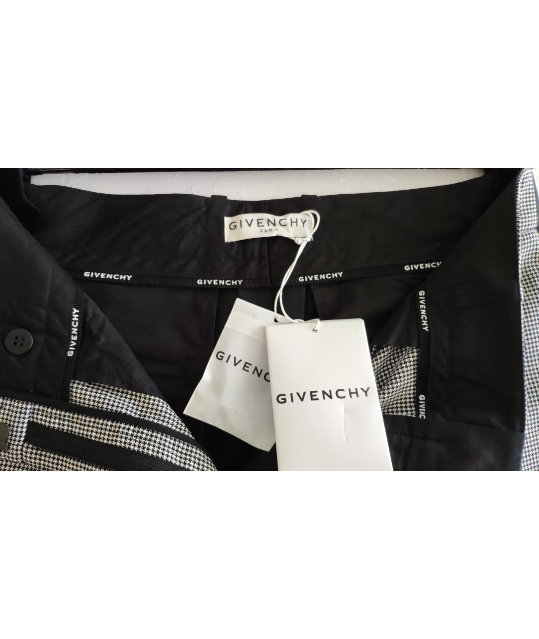 GIVENCHY Мульти шерстяные прямые брюки, фото 3