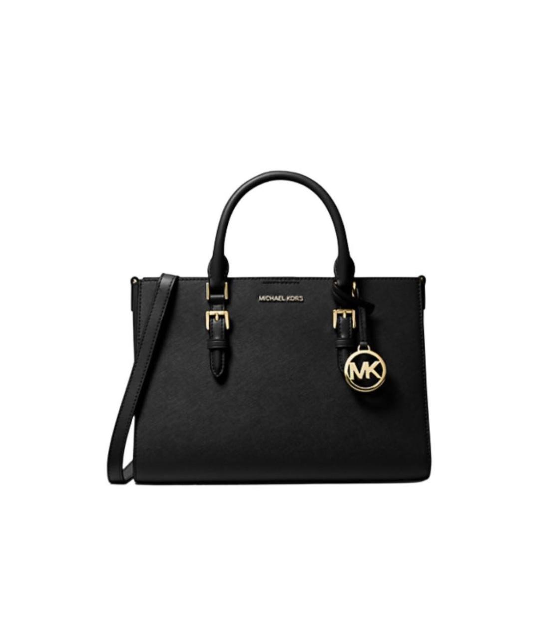 MICHAEL MICHAEL KORS Черная кожаная сумка тоут, фото 2