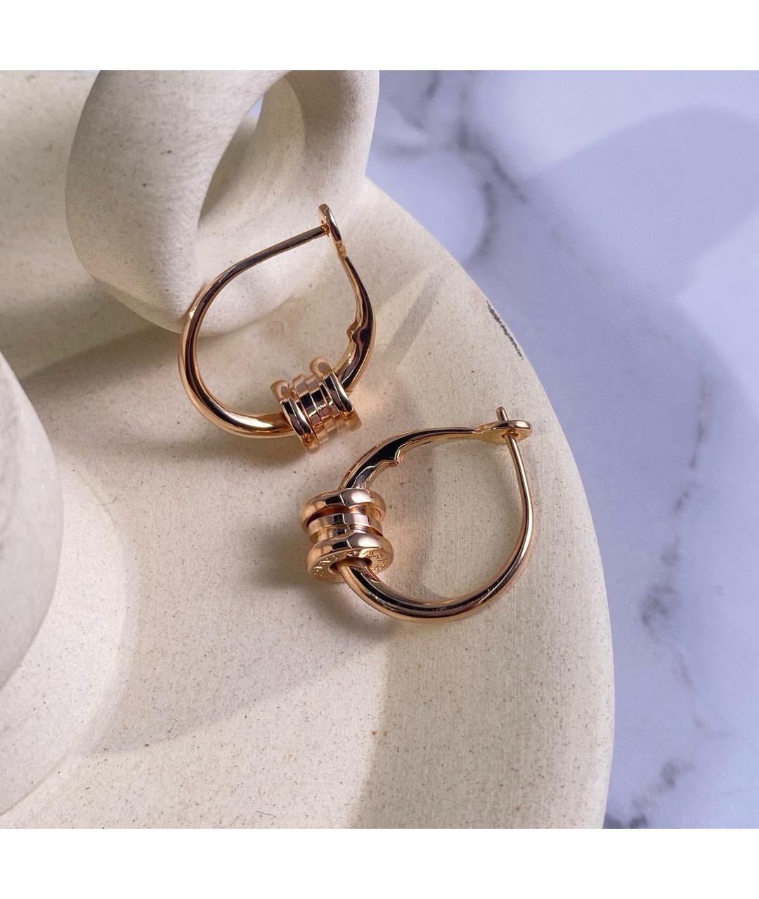 BVLGARI Розовые серьги из розового золота, фото 3