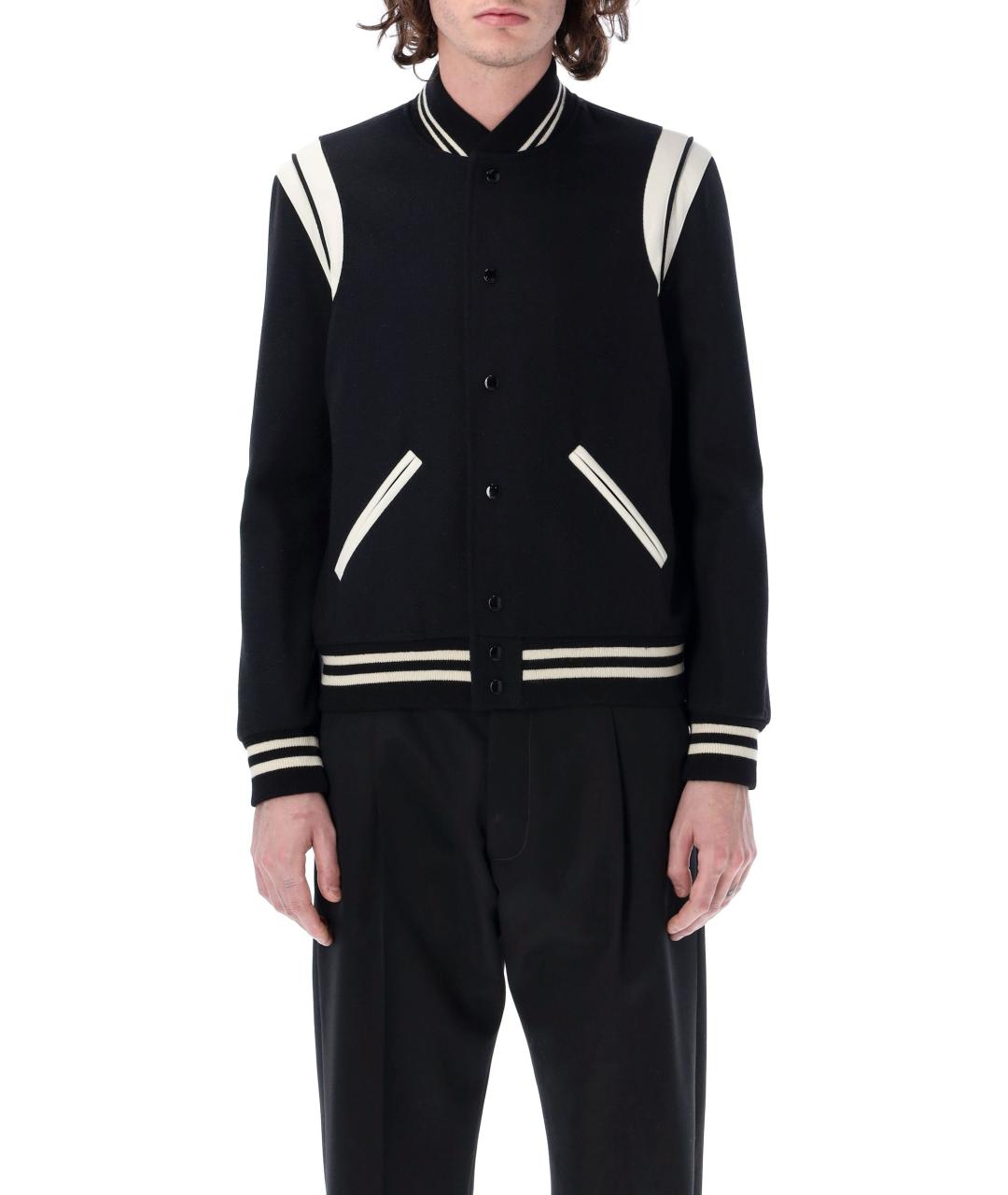 SAINT LAURENT Черная шерстяная куртка, фото 5