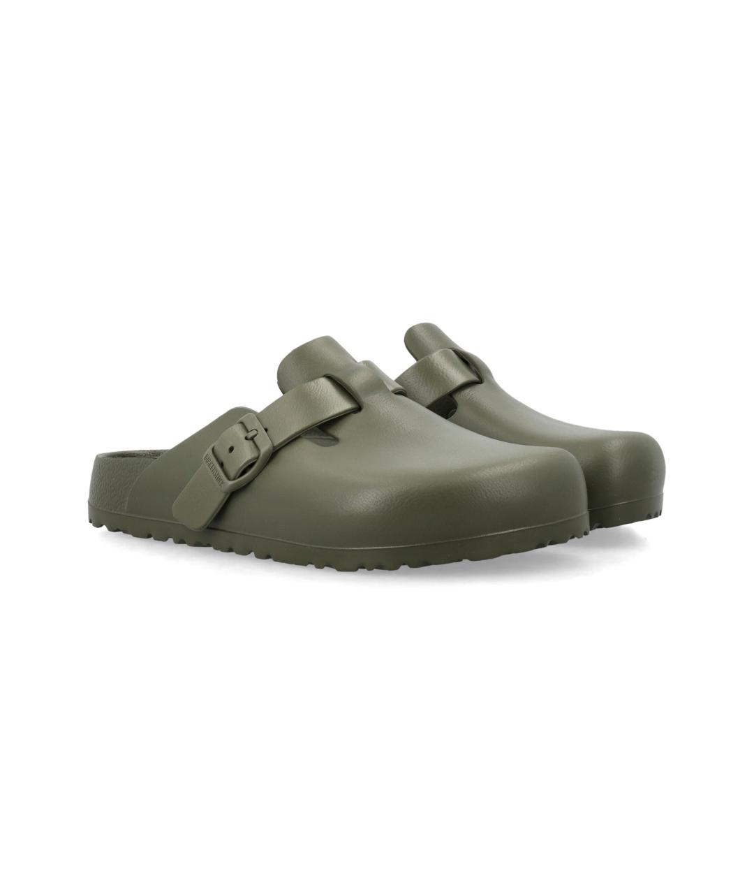 BIRKENSTOCK Хаки резиновые сабо, фото 2