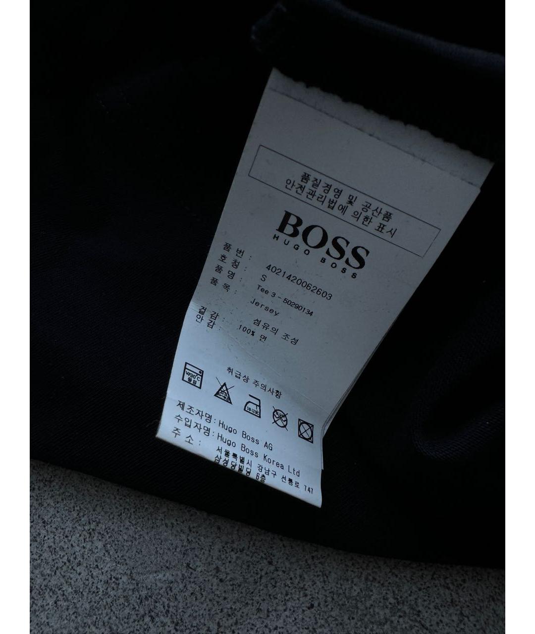 HUGO BOSS Черная хлопковая футболка, фото 5