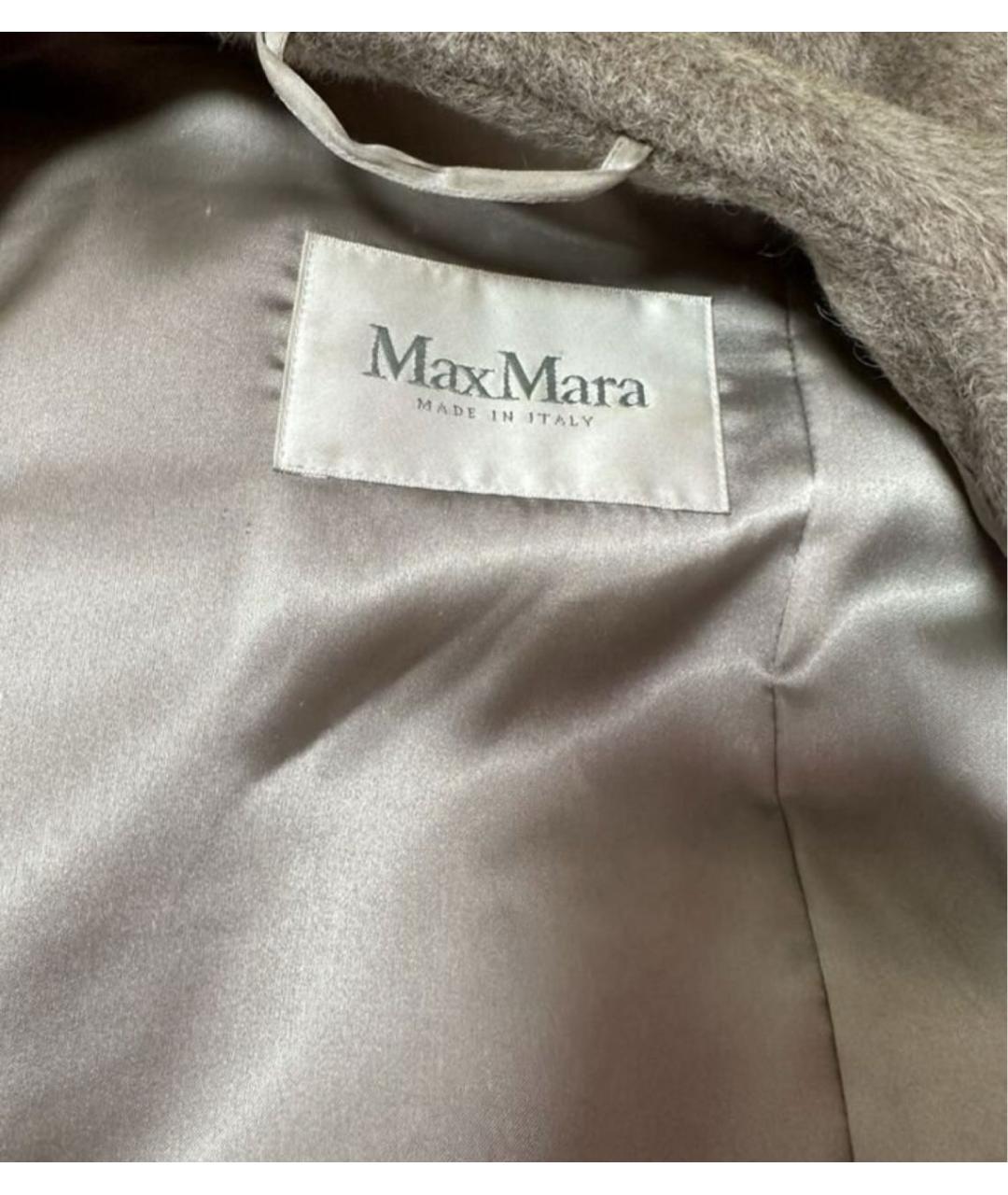 MAX MARA Бежевое шерстяное пальто, фото 3