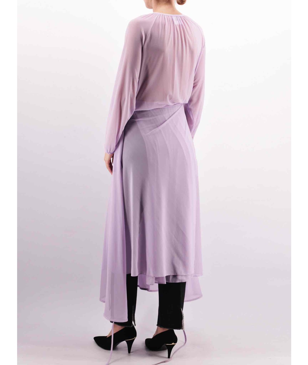VETEMENTS Фиолетовое шелковое повседневное платье, фото 3