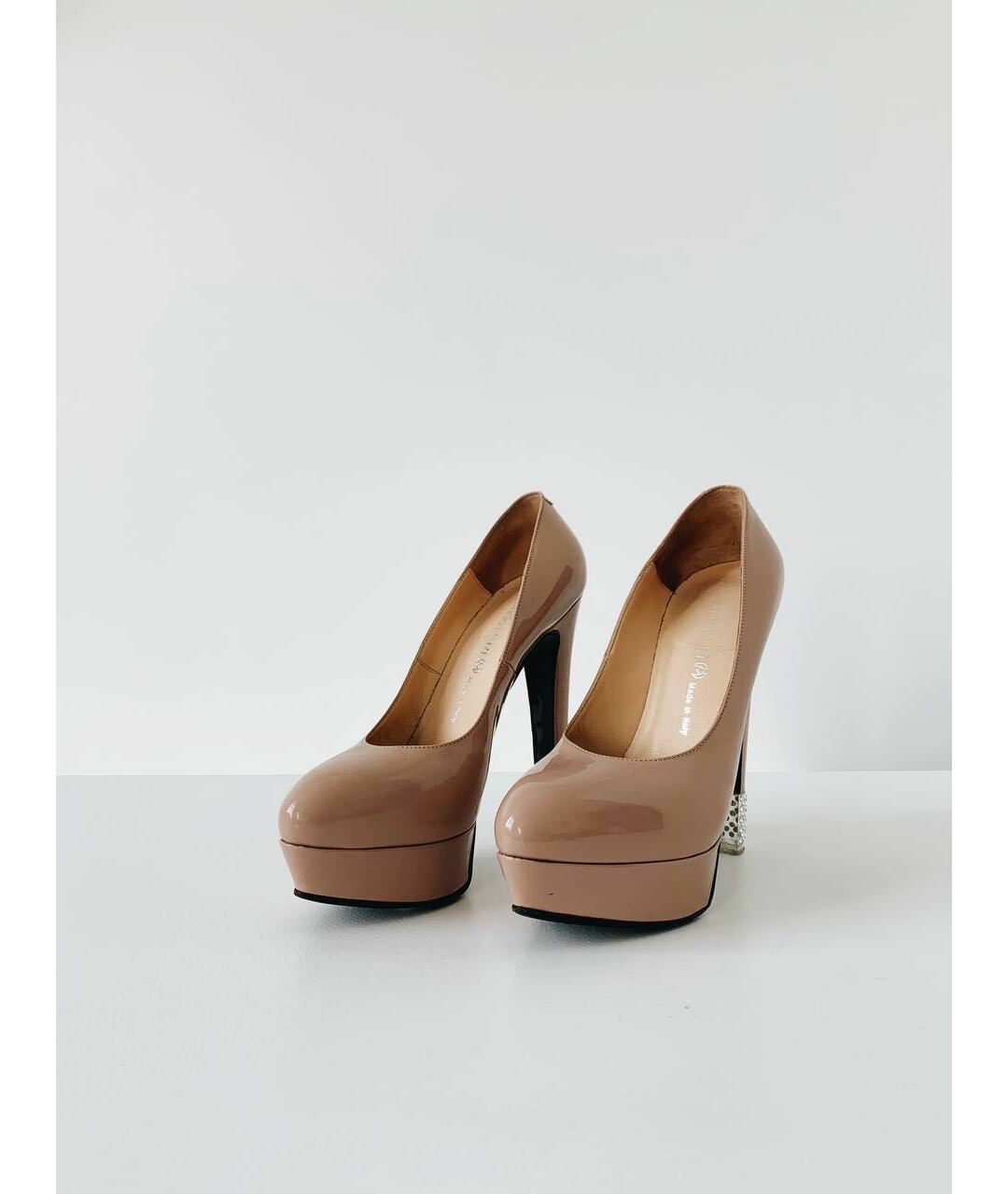 NANDO MUZI Бежевые туфли из лакированной кожи, фото 2