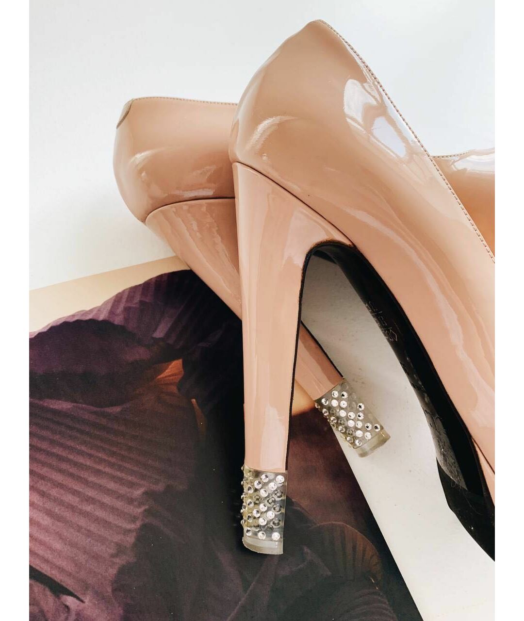 NANDO MUZI Бежевые туфли из лакированной кожи, фото 7