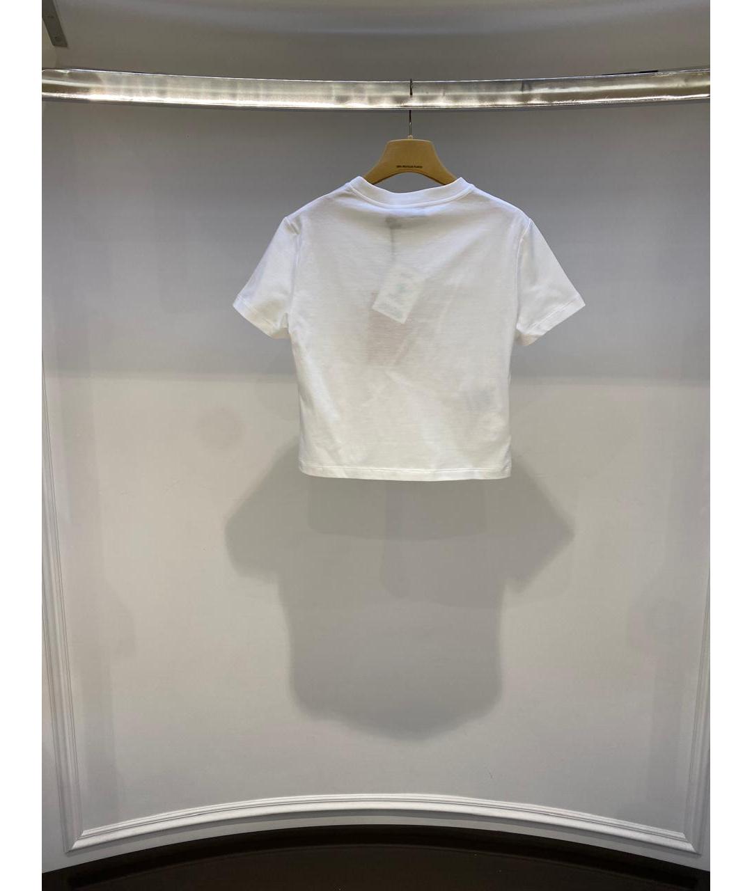 MIU MIU Белая хлопковая футболка, фото 6