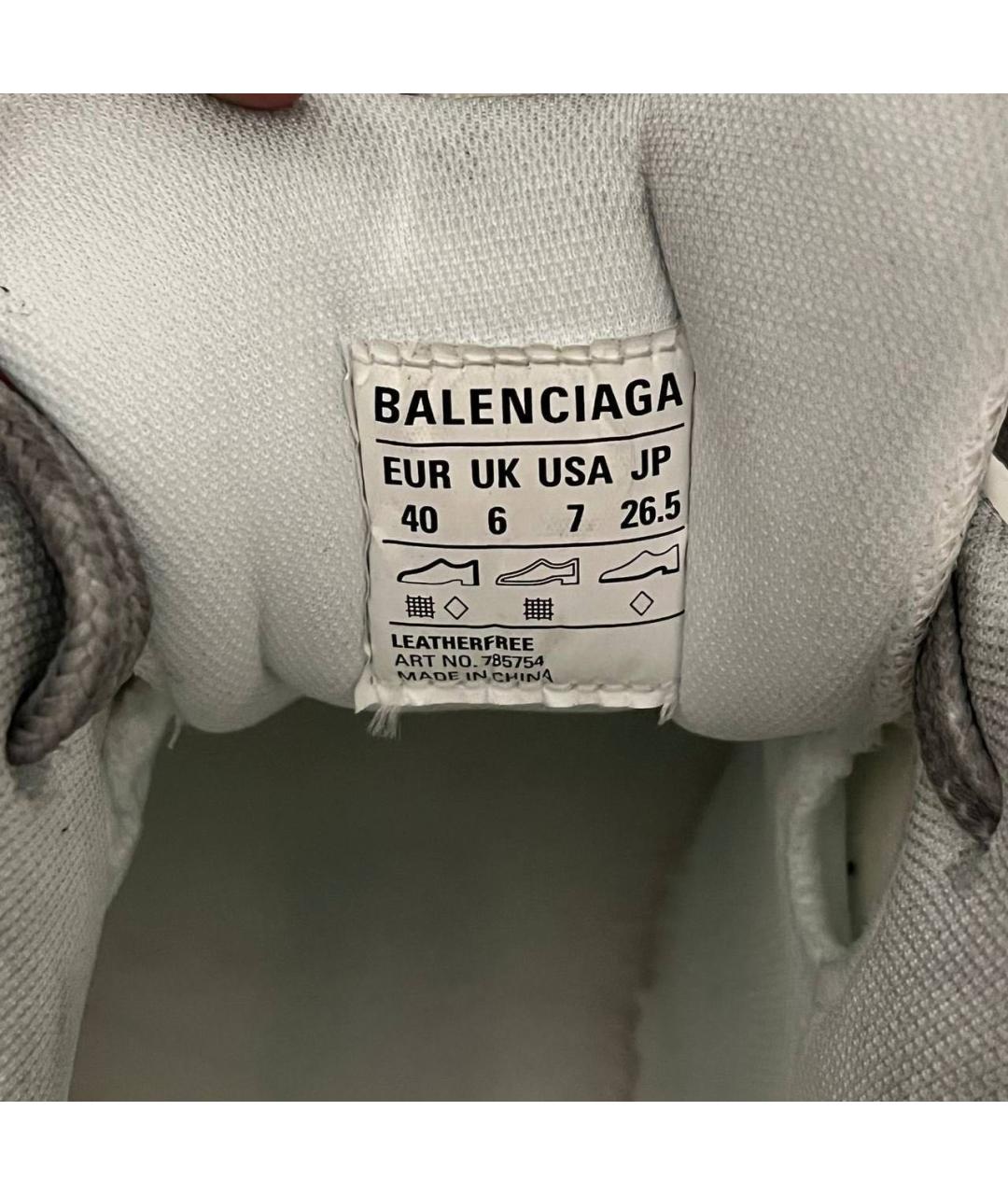 BALENCIAGA Серые низкие кроссовки / кеды, фото 5