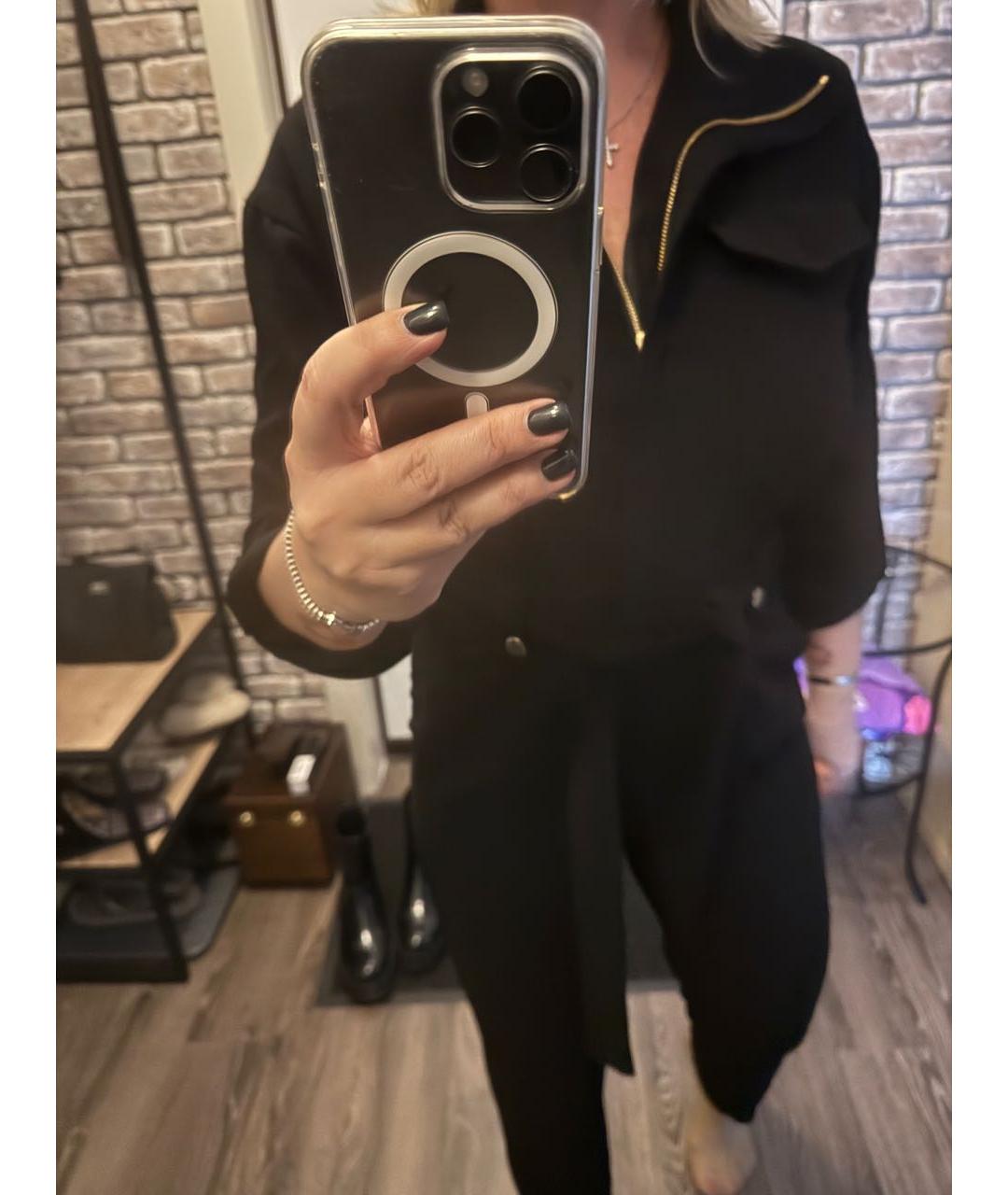 MAJE Черный ацетатный комбинезон, фото 8