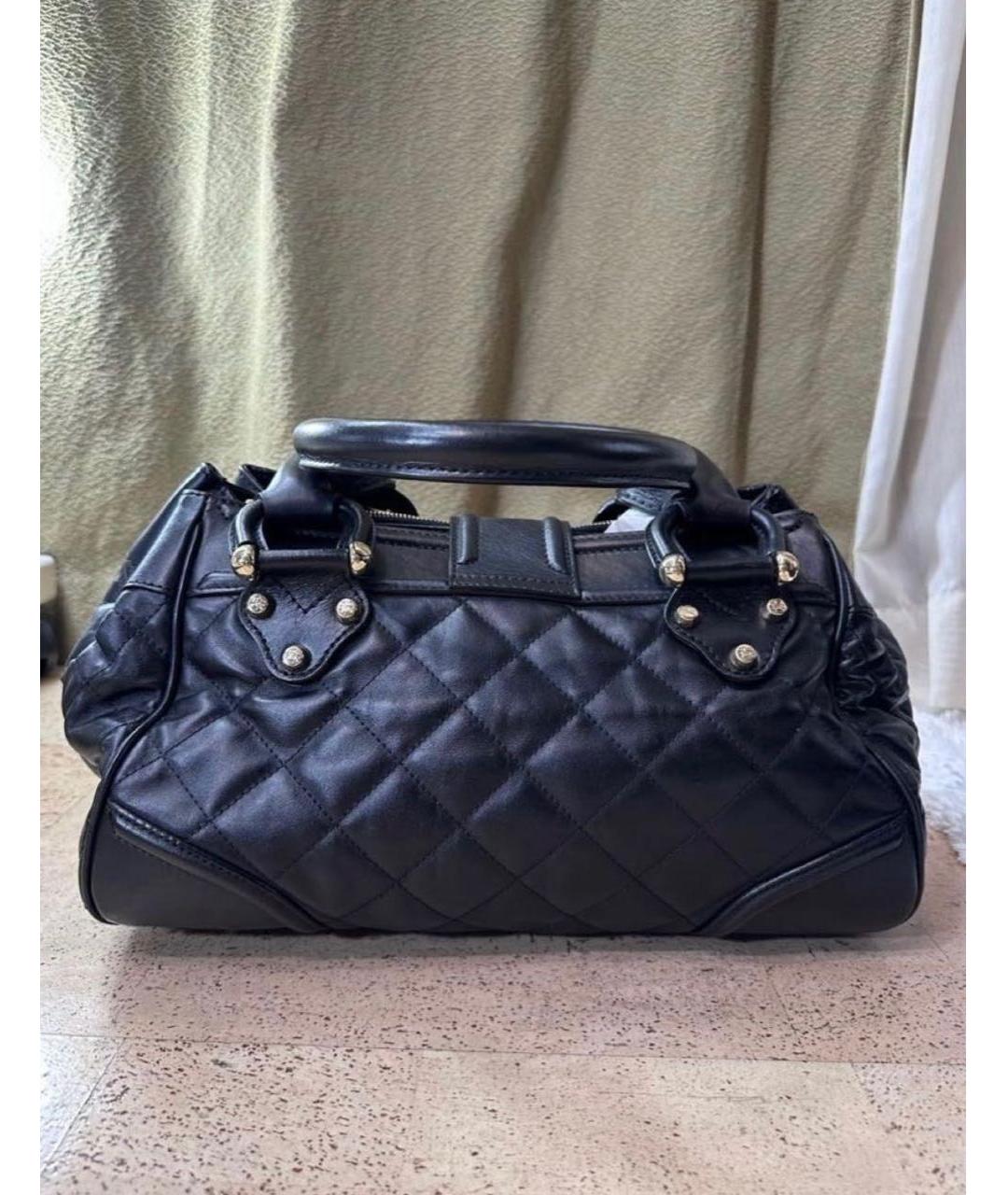 BURBERRY Черная кожаная сумка с короткими ручками, фото 3