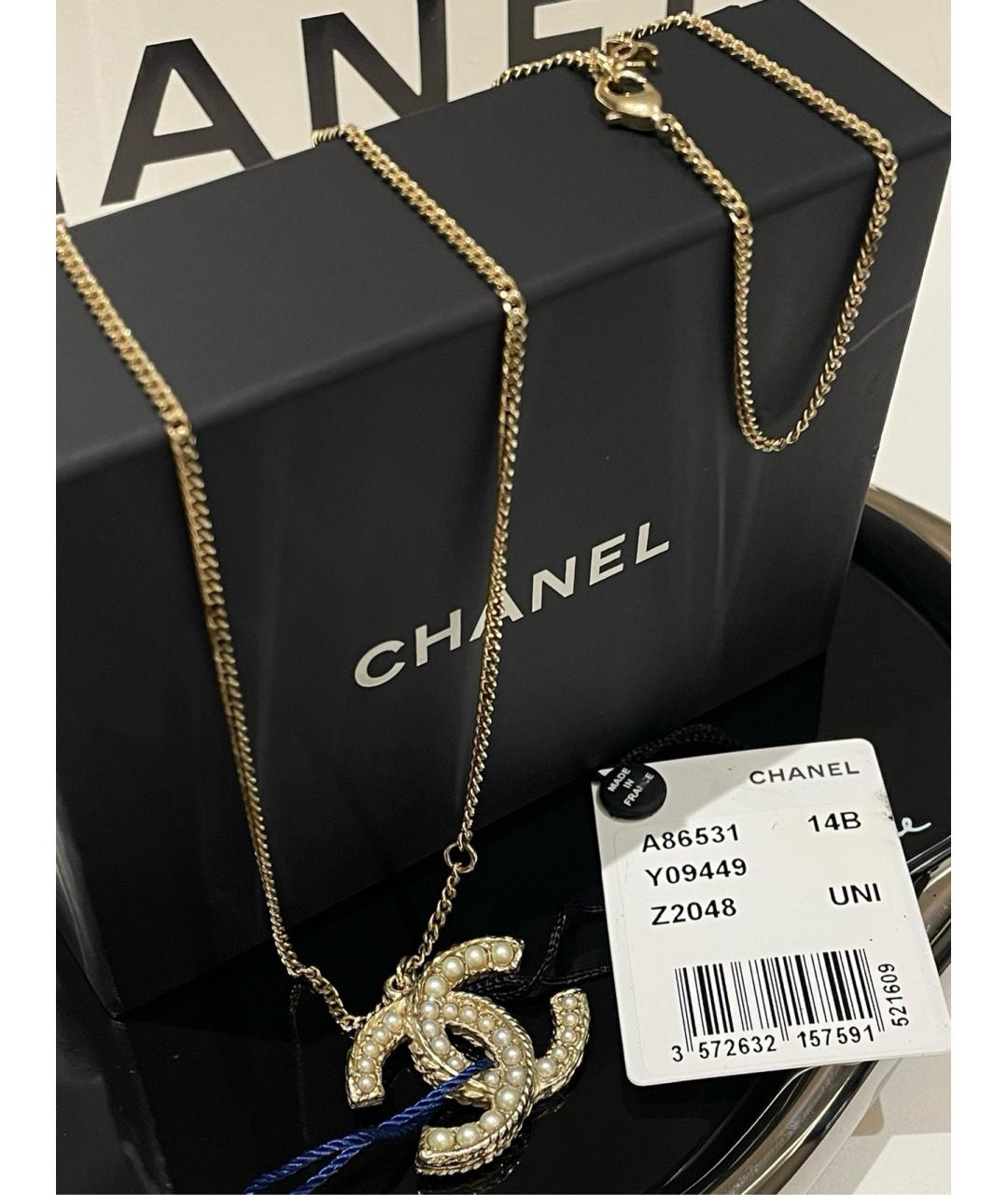 CHANEL Золотая латунная подвеска, фото 8